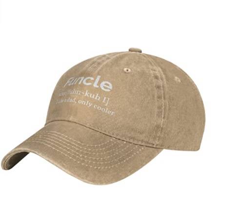 Baseball Cap made of high-quality denim fabric print unique definition phrase "funcle" is the best gift for uncle