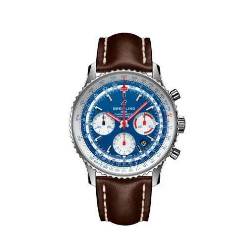 Navitimer 1 B01 Chronograph 43 Stainless Steel / Airline Editions American Airlines / Calf / Pin