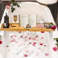 bathtub organizer, bamboo bathtub tray, bathtub table