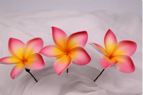 Sunrise Glow Frangipani Real Touch (6 Pack) - Realistic Artificial Flowers - Image 5