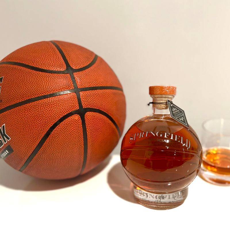Basketball Decanter full of whiskey