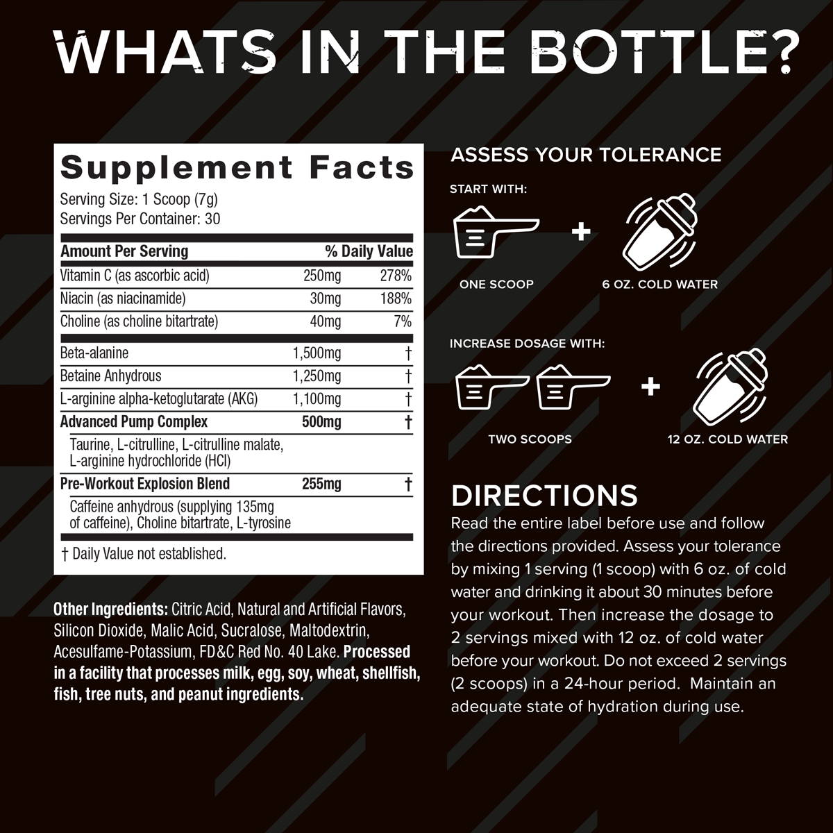 Supplement Facts: Pre-Workout Explosion - Fruit Punch
