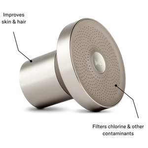 Brushed Steel Color - Jolie Filtered Shower Head - brushed steel color