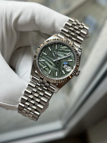 Rolex Datejust 36 Green Palm Index Dial