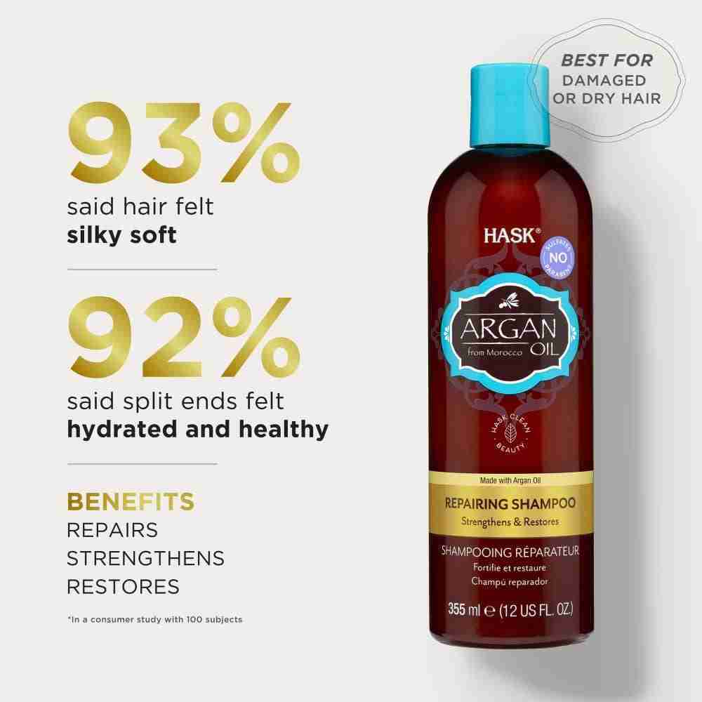 HASK Argan Oil Repairing Shampoo 1L - Image 4