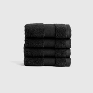 Turkish Classic Washcloth (Set of 4) (Black)