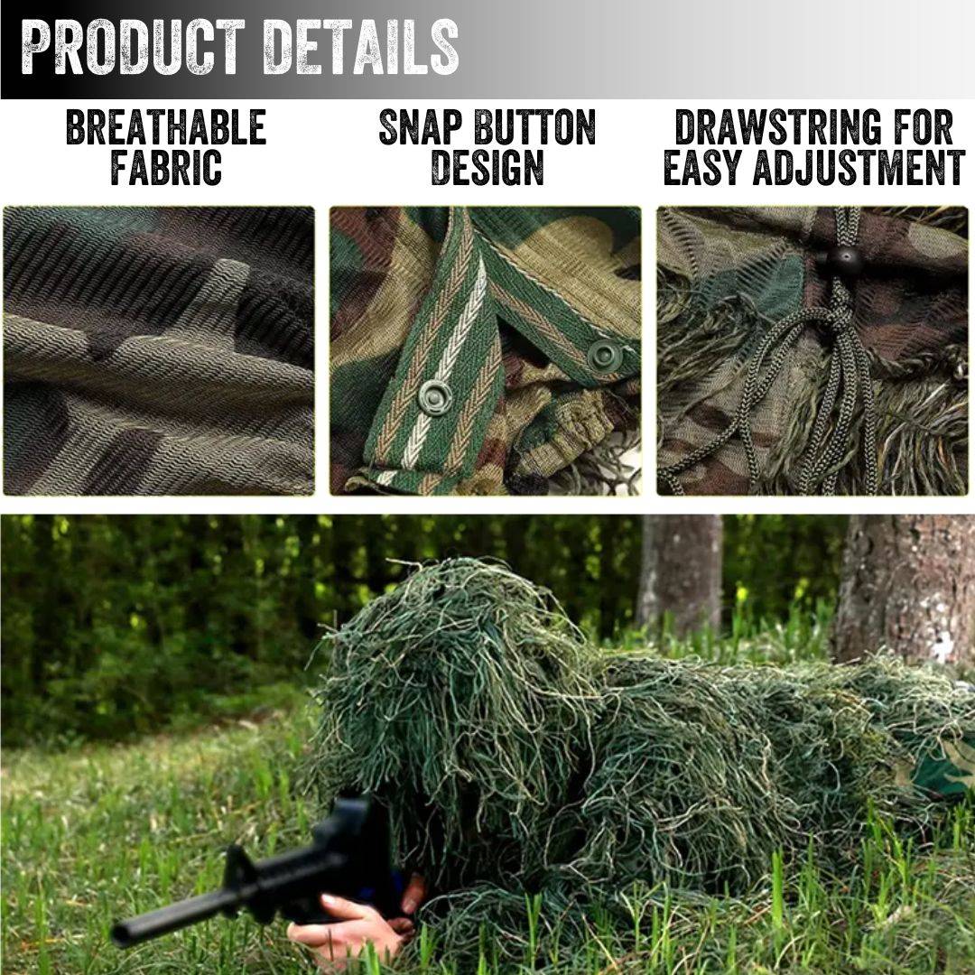 grass suit, camo outfit