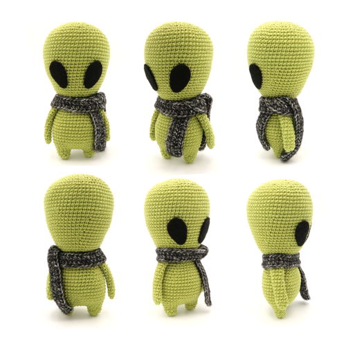Alien Crochet Pattern, Amigurumi
