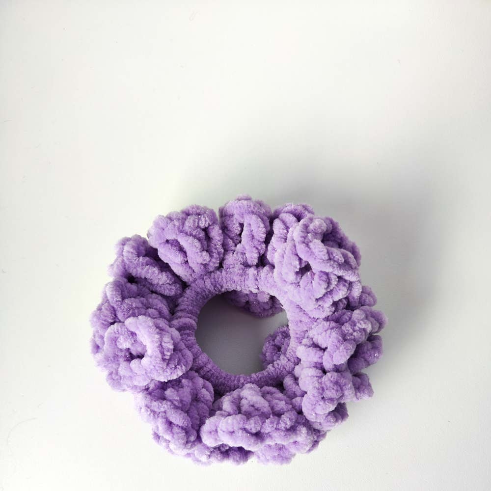 Scrunchie, Lilac med glitter