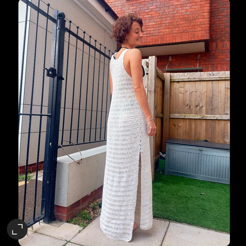 Bodenlanges Maxikleid – Häkelanleitung