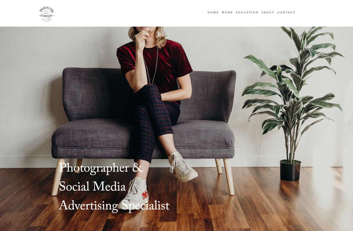 Screenshot of Davis Hilton, from the social media portfolios collection.