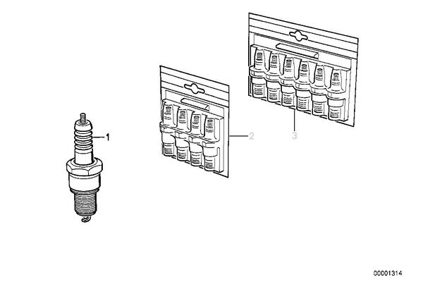 M42B18 Spark Plugs 12129064619