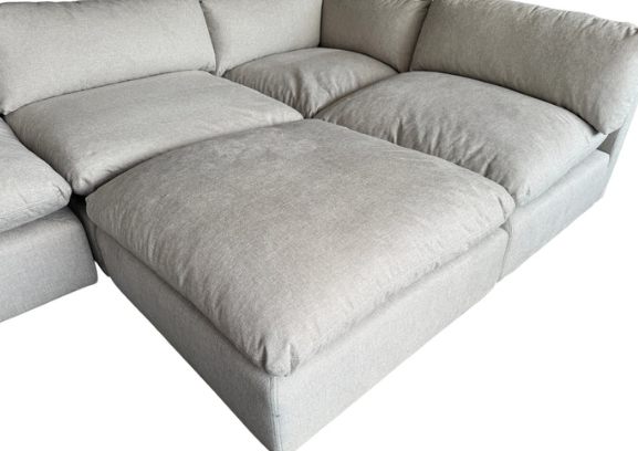 Fluffy Modular 4 Piece + Ottoman - Image 2