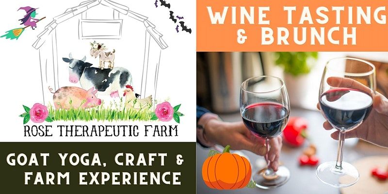Ladies Halloween Goat Yoga Retreat - Wine Tasting & Pumpkin Craft1 promotional image