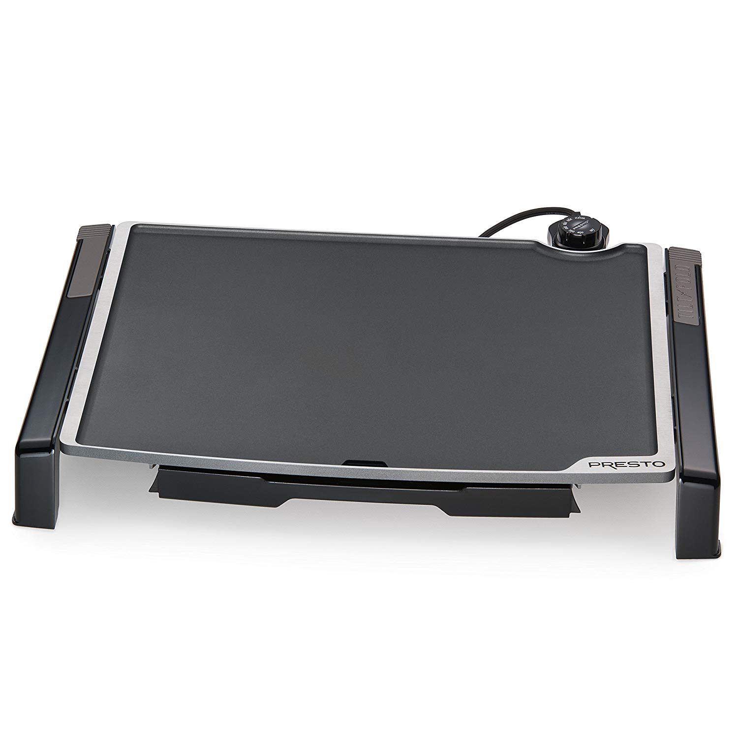 Black & Decker FamilySized Electric Griddle with Drip Tray vs Presto Electric TiltNfold