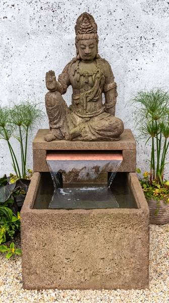 Antique Quan Yin Buddha Outdoor Fountain