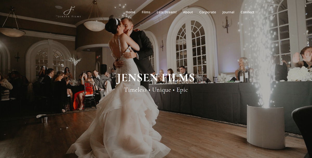 Screenshot of Jensen Films, from the videography websites collection.
