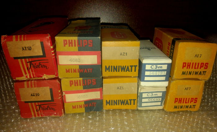 Philips Miniwatt, Siemens AD1, AF7,Cm3,AZ1,AX50 lot 10 ...