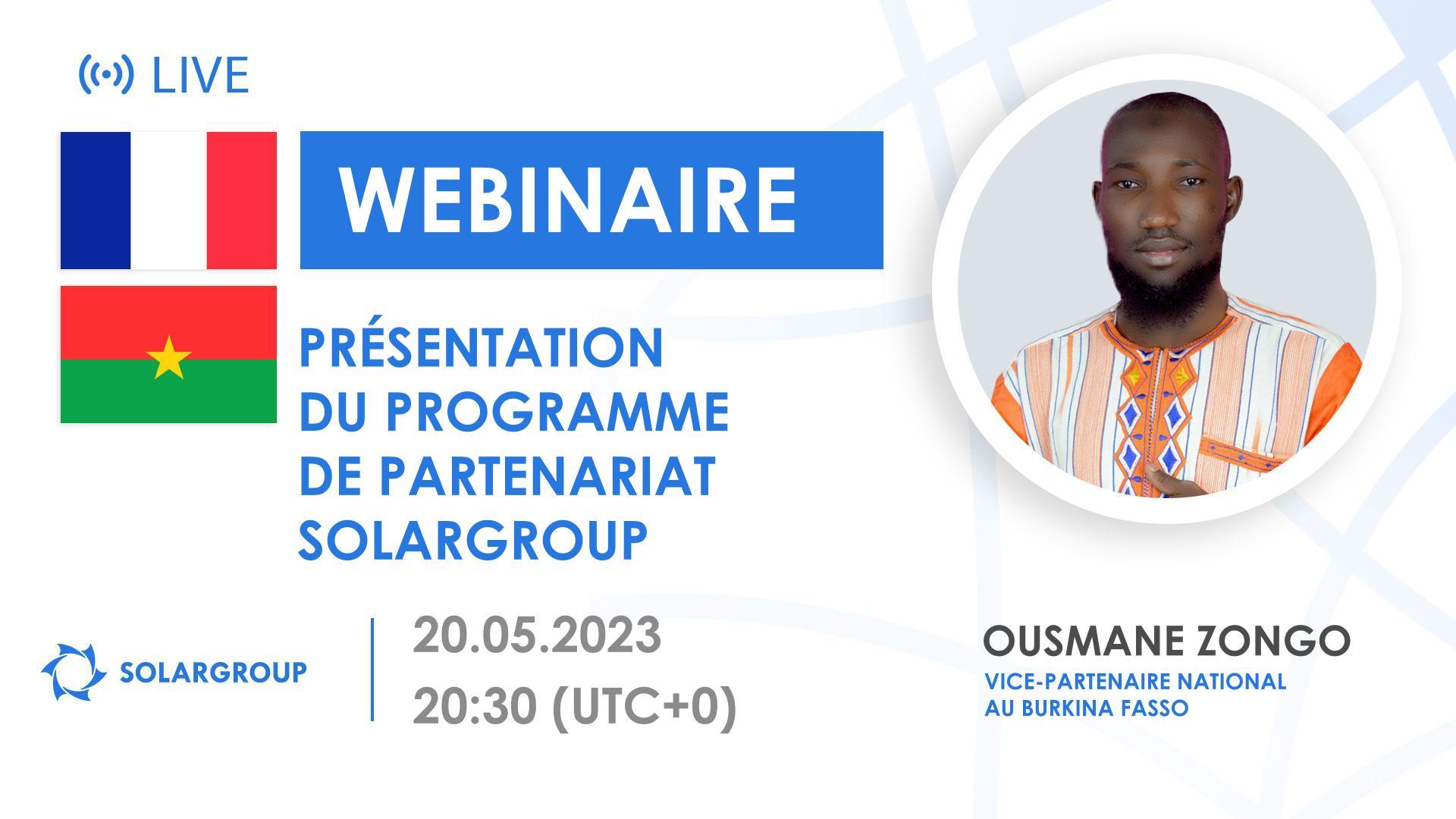 Burkina Faso. Présentation du programme de partenariat SOLARGROUP