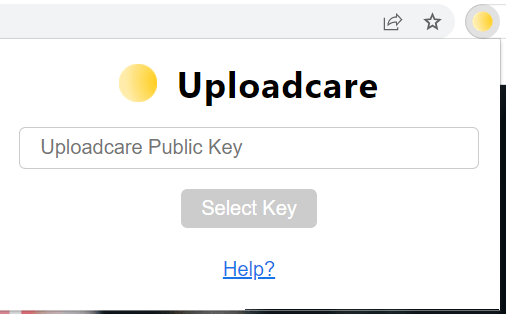 A form that requires an Uploadcare public key