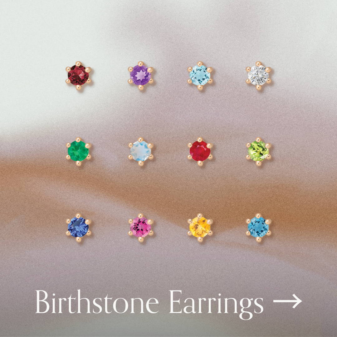 affordable 14k gold birthstone earring studs