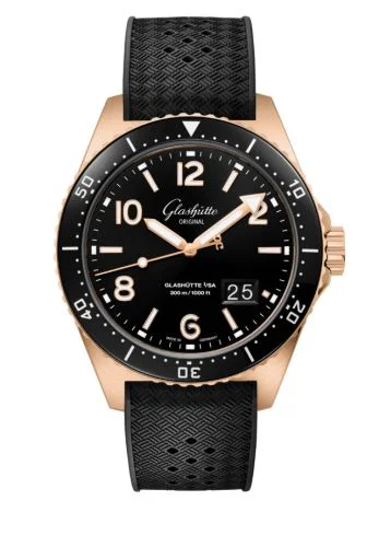 SeaQ Panorama Date Red Gold / Black / Rubber -/ Folding