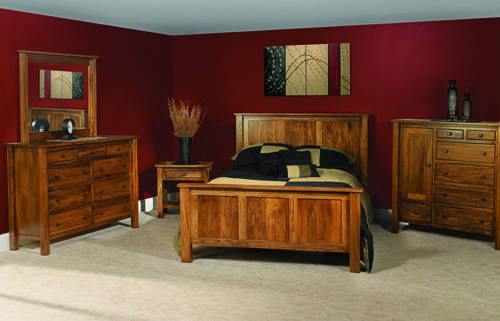 Image of fully customizable Lindholt Bedroom Set through Harvest Home Interiors Amish Solid Wood Furniture