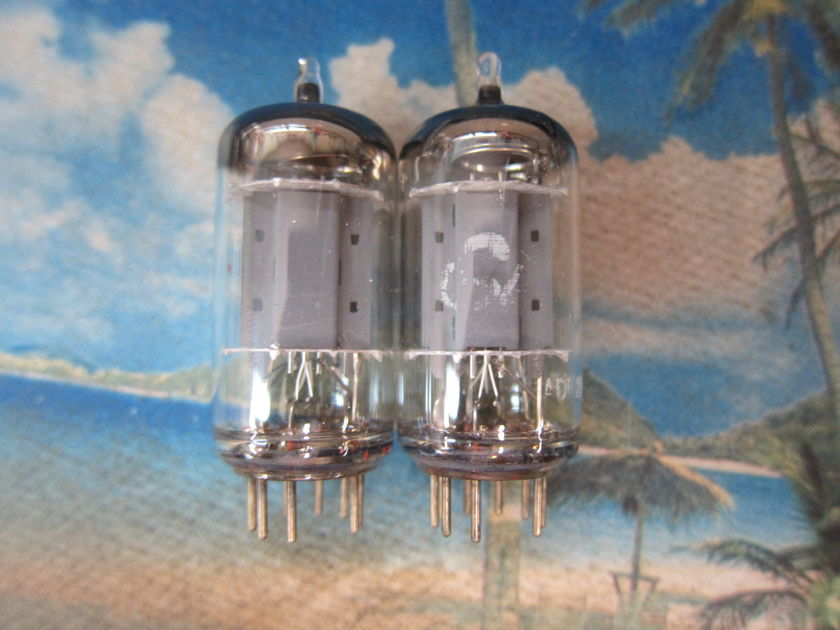 Pr Vintage Telefunken  12ax7 Ecc83 Preamp Driver Tubes,1960s,Smooth Plate Strong, West Germany, Ex Sound