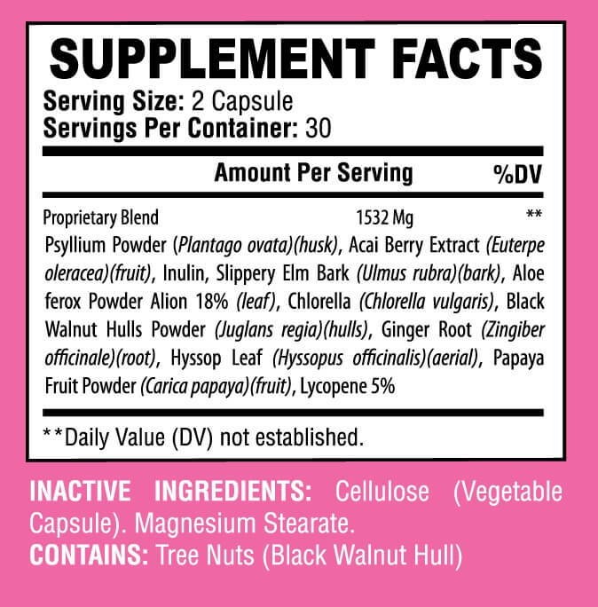 Clean out xena nutrition full label ingredients composition