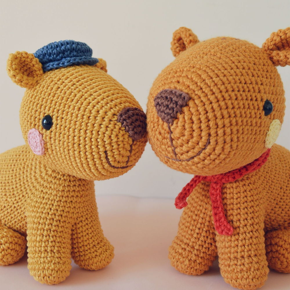 Capybara Joca Crochet Pattern (Amigurumi tutorial PDF file) -cute capybara plush, amigurumi guinea pig pattern, crochet rodent pattern