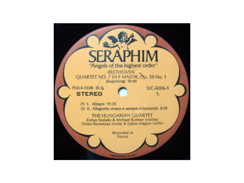 EMI Angel Seraphim / HUNGARIAN QT, - Beethoven The Middle Quartets, NM, 3LP Box Set!