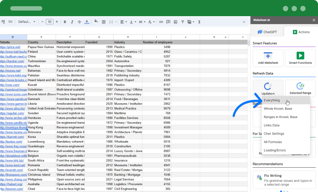 Updating data to have the latest version of the chat and question dashboard