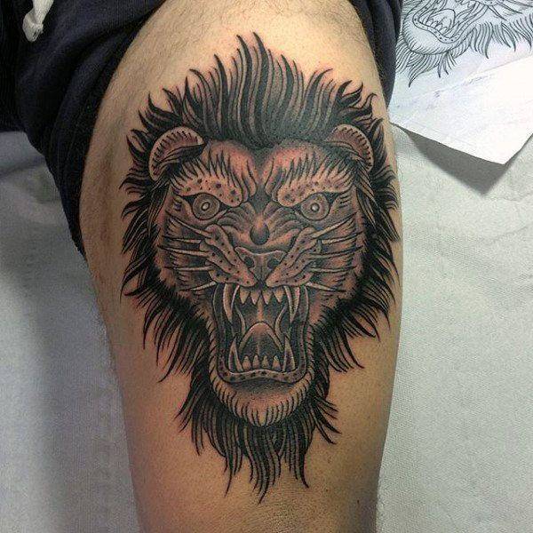 Tatouage Lion Brutal