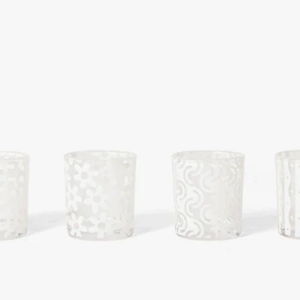 Dusen Dusen Pattern Glasses, white