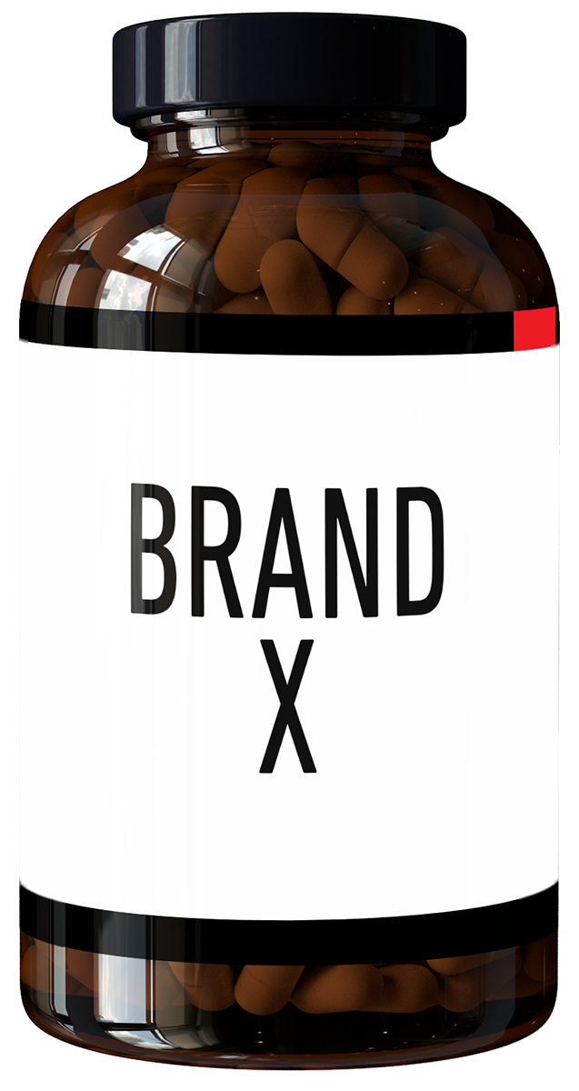 brand x bottle compared to a bottle of the best multivitamins for men