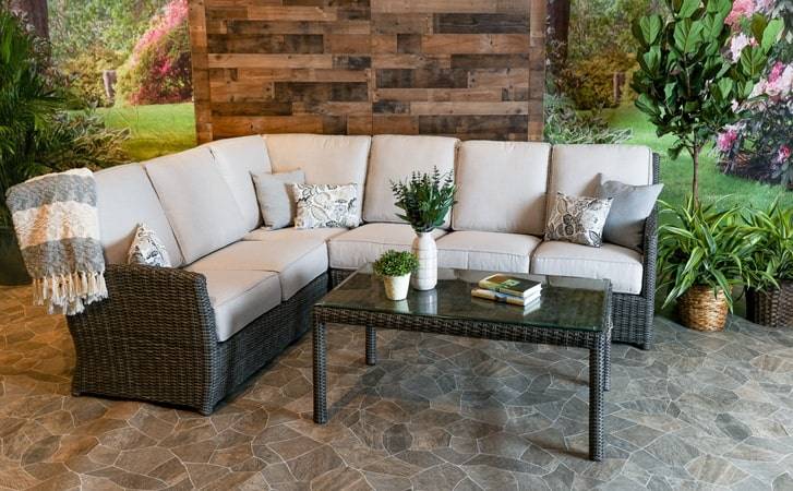 Erwin and Sons Edgewater Sectional All Weather Wicker Outdoor Patio Furniture