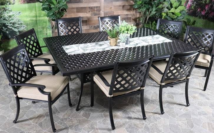 DWL Chateau Weave Aluminum Outdoor Dining Collection
