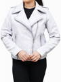 White Leather Jacket Womens