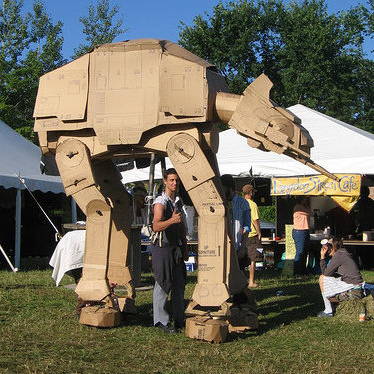 Star Wars AT-AT made from cardboard