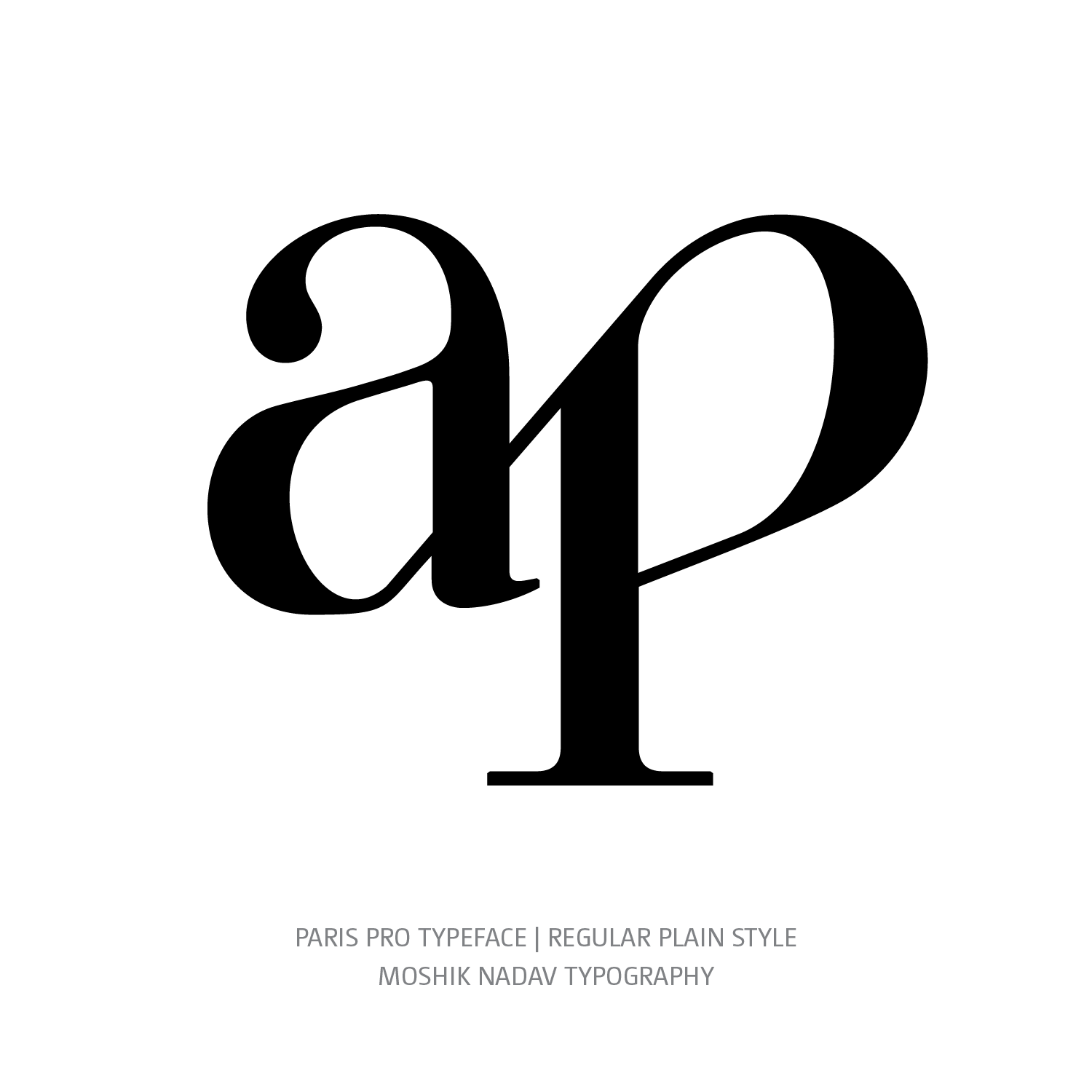Paris Pro Typeface Regular ap alternative ligature