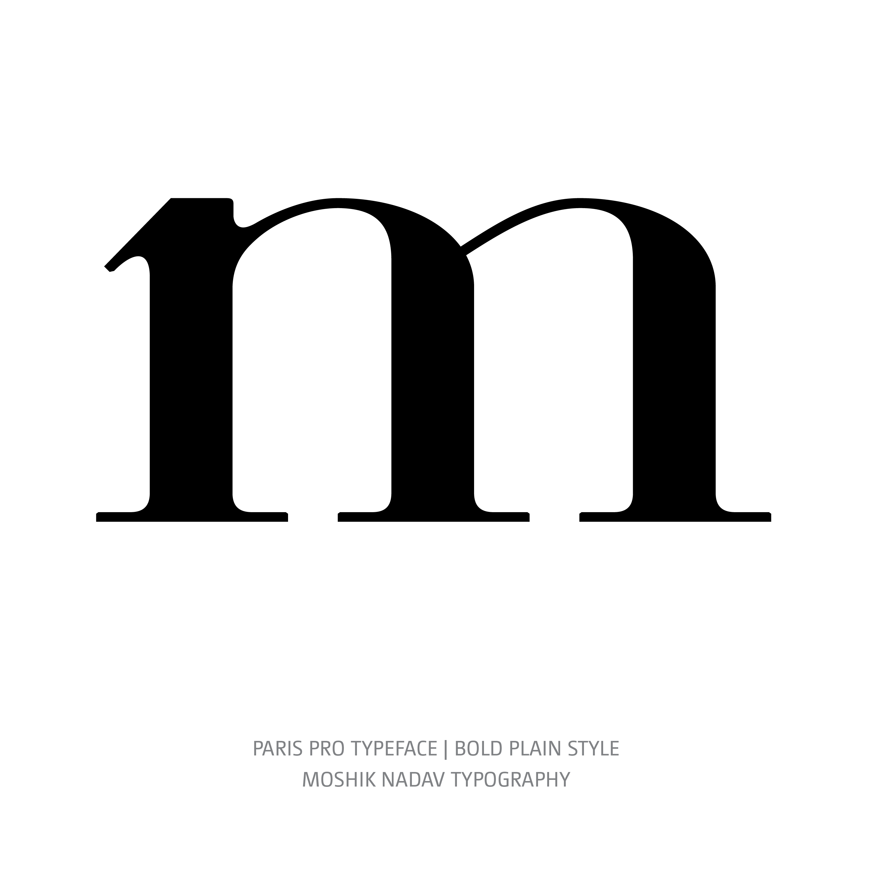 Paris Pro Typeface Bold Plain m