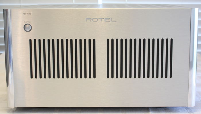 Rotel RB-1590 Stereo Power Amp. Silver. MINT Condition.