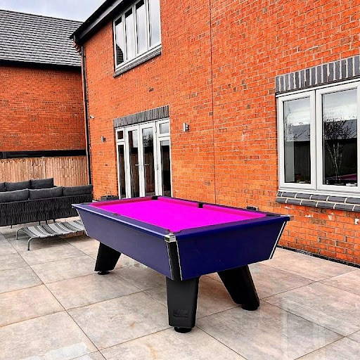 Cry Wolf Slate Bed Outdoor Pool Table Midnight Blue