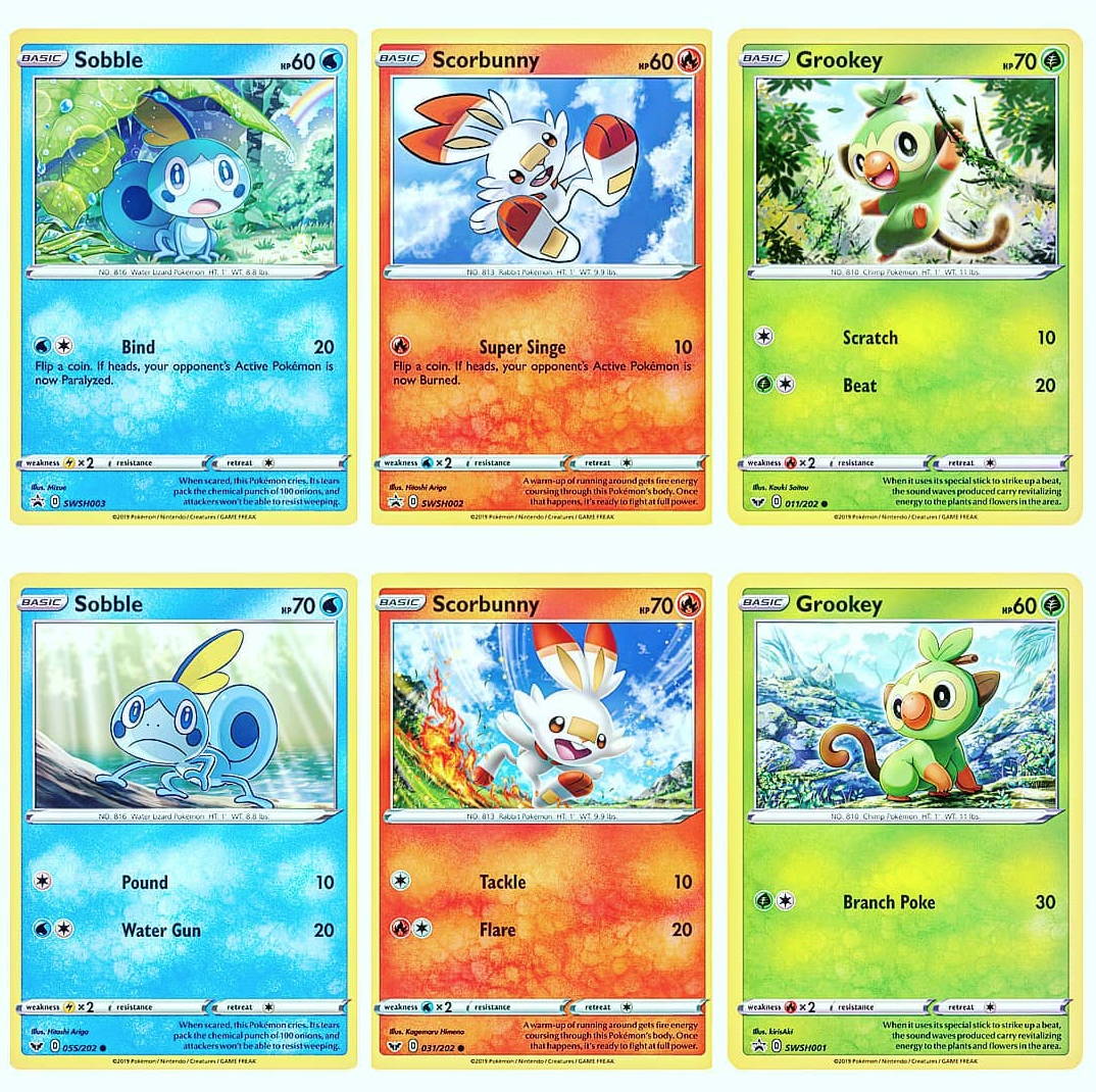 galar-region-starter-pokemon-cards