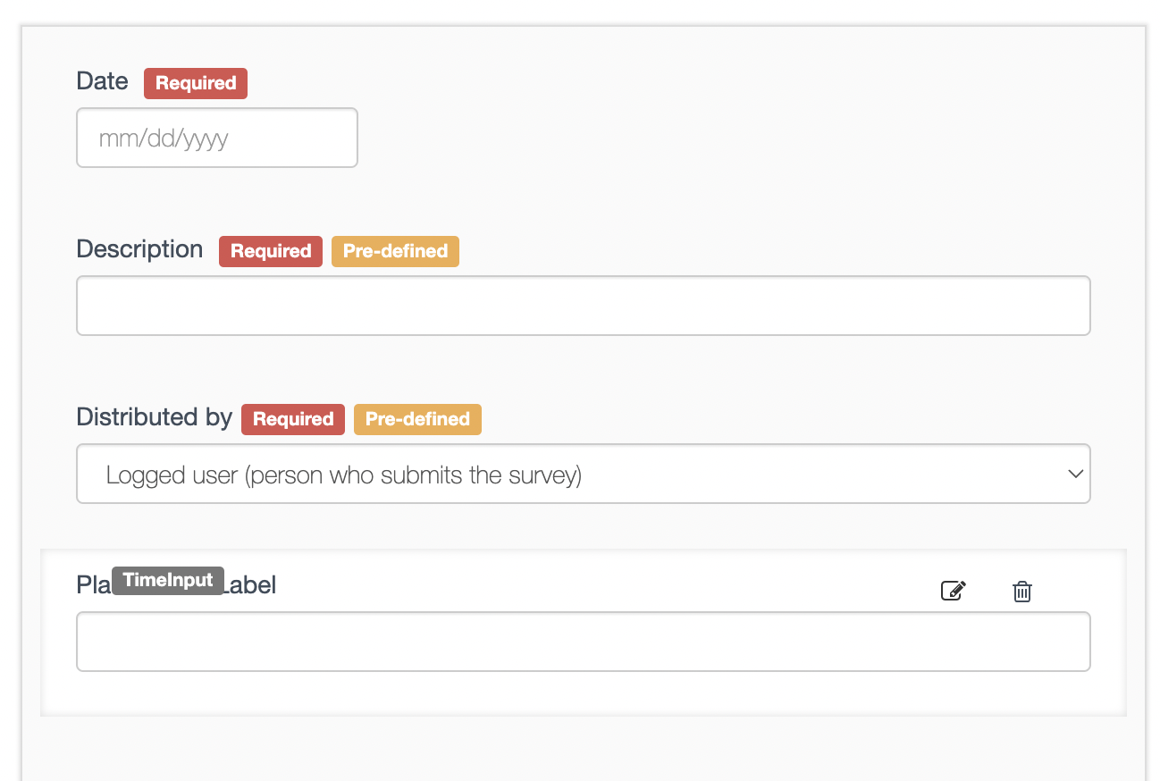 Adding time widget to surveys