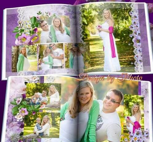 Фотокнига в Фотошоп для будущей мамы - ожидание малыша