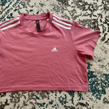 adidas crop tshirt pink rosa