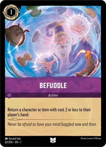 Befuddle card from Disney's Lorcana: The First Chapter.