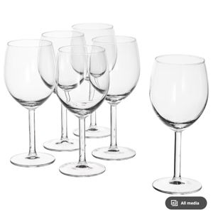 SVALKA, Wine glass, clear glass, 10 oz