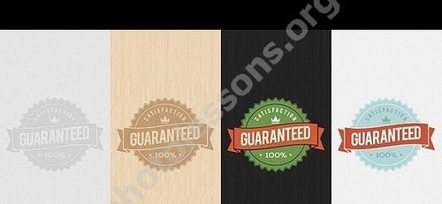 Бейджи и значки в ретро стиле для Фотошоп